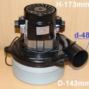 Мотор пылесоса моющий 1200W, H173, D143/78.5mm, отвод-d48 11ME27c Мотор пылесоса моющий 1200W, H173, D143/78.5mm, отвод-d48 11ME27c