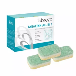 Таблетки Brezo ALL IN 1 для посудомоечной машины 60шт Таблетки Brezo ALL IN 1 для посудомоечной машины 60шт