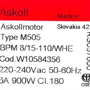 Инверторный мотор двигатель стиральной машины Whirlpool 481010584356 Askoll M505 C00312282 Инверторный мотор двигатель стиральной машины Whirlpool 481010584356 Askoll M505 C00312282