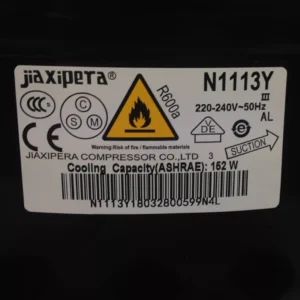 Компрессор R600a, Джаксипера N1113Y, (Вт при -23.3°) 152W Аналог HMK80AA Компрессор R600a, Джаксипера N1113Y, (Вт при -23.3°) 152W Аналог HMK80AA