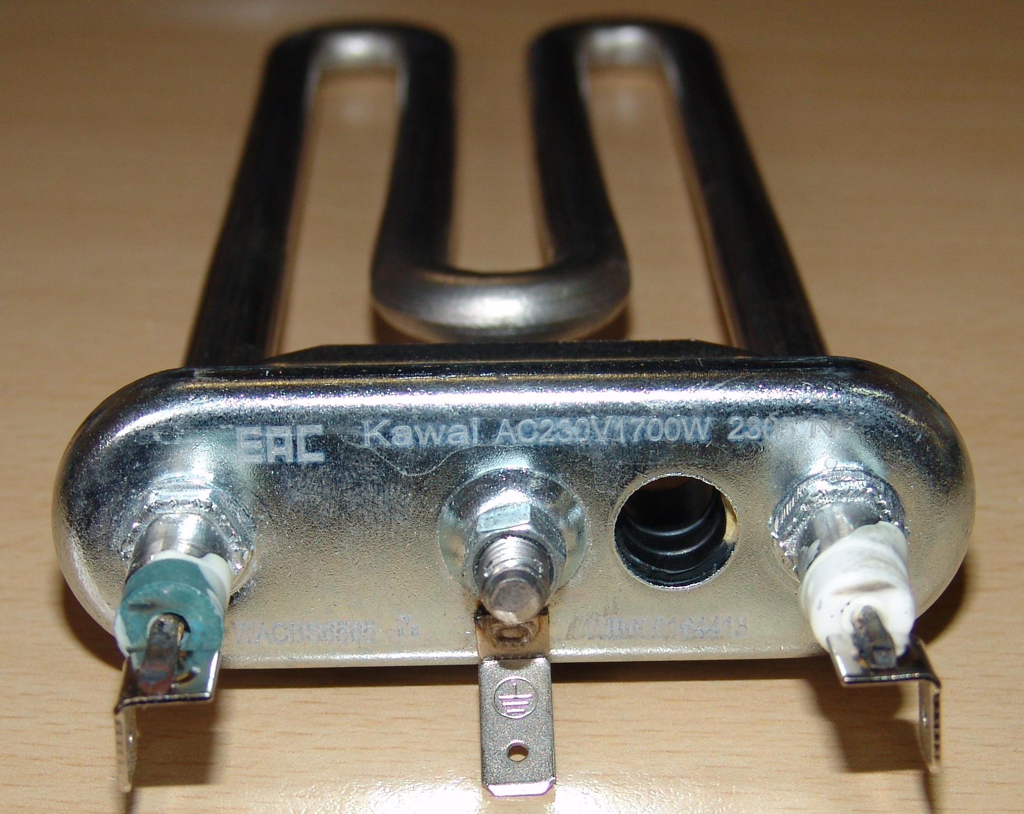 Тэн 1700W прямой L=170 с отверстием под датчик Kawai WB600164413 Тэн 1700W прямой L=170 с отверстием под датчик Kawai WB600164413 — изображение 2